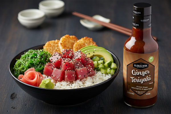 Tuna Poke Bowl with Ginger Teriyaki Sauce