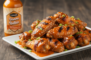 Grilled Wings with Bold Orange Sesame Buffalo Sauce