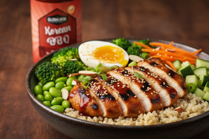 Korean BBQ Chicken & Quinoa Power Bowl - Close-up