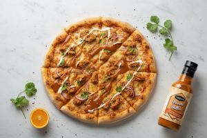Sesame Buffalo Chicken Pizza - Extra Blue Cheese & Sauce